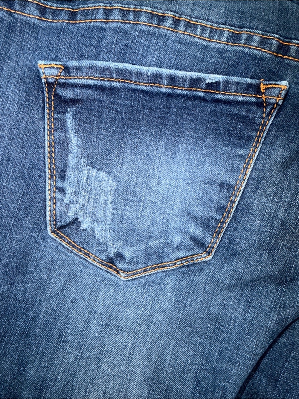 KanCan Dark Blue Ankle Crop Distressed Raw Hem Jeans - Size 26 Size 5 - Picture 9 of 15